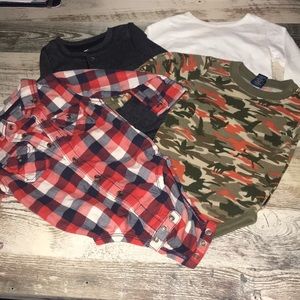 4 long sleeve Carters and osh kosh 18 months